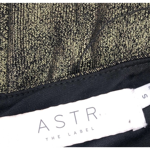 ASTR the Label NWOT Womens Size Small Ruched Mini Dress Gunmetal Gold Going Out - Picture 6 of 9